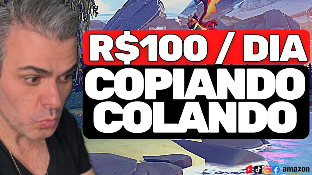 COPIE E COLE VIDEOS E GANHE R$100 DIA NO YOUTUBE SHORTS ALIEXPRESS AMAZON BRASIL