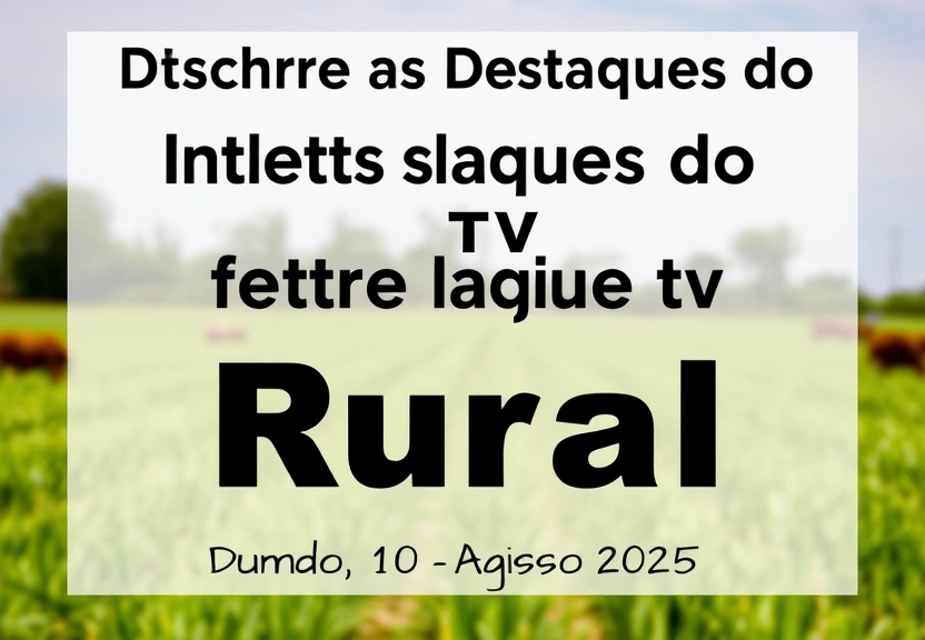 Representação visual de Descubra os Destaques do Inter TV Rural - Domingo, 10 de Agosto de 2025!